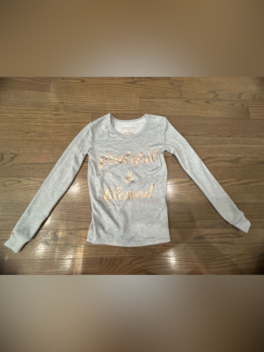 Danskin Long Sleeve Graphic Shirt Girls Size 6 | Cozy Casual Tee